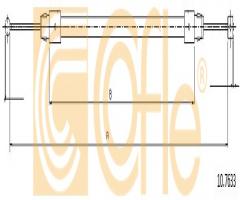 Cofle 10.7633 linka hamulca ręcznego vw touareg  02-10 przód, audi q7 (4l)