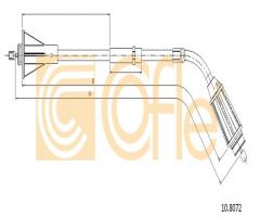 Cofle 10.8072 linka hamulca ręcznego volvo, volvo s80 ii (as)