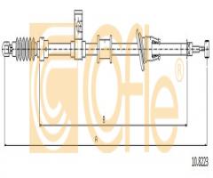 Cofle 10.8223 linka hamulca ręcznego volvo s40,v40  00-04 lewy t, volvo s40 i (vs)