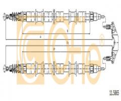 Cofle 11.5865 linka hamulca ręcznego opel zafira  03-05 tył, opel zafira a (f75_)