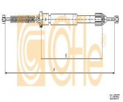 Cofle 11.6597 linka hamulca ręcznego renault clio ii  01-05 lt, citroËn berlingo nadwozie pełne (m_)