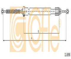 Cofle 11.6598 linka hamulca ręcznego renault clio ii  01-05 pt, renault clio ii (bb0/1/2_, cb0/1/2_)