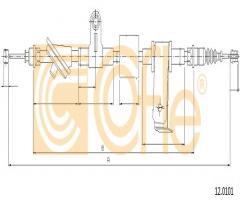 Cofle 12.0101 linka hamulca ręcznego alfa romeo 159  05-11 pt, alfa romeo 159 (939)