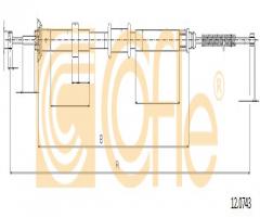 Cofle 12.0743 linka hamulca ręcznego fiat panda  10- lewy tył, fiat panda (169)