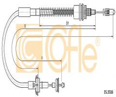 Cofle 15.1516 linka sprzęgła rover, rover 400 (xw)