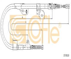 Cofle 17.0113 linka hamulca ręcznego nissan almera  95-00 prawa, nissan almera i hatchback (n15)