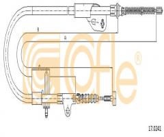 Cofle 17.0241 linka hamulca ręcznego nissan primera  96-02 pt, nissan primera (p11)