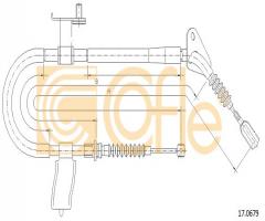 Cofle 17.0679 linka hamulca ręcznego mazda 323  94-98 lewy tył, mazda 323 s v (ba)