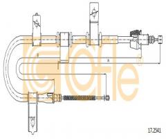 Cofle 17.2541 linka hamulca ręcznego hyundai getz  03-07 pt, hyundai getz (tb)