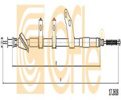 Cofle 17.2618 linka hamulca ręcznego subaru, subaru impreza sedan (gd, gg)