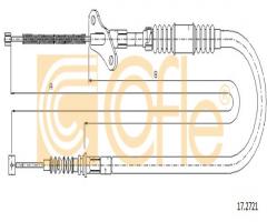 Cofle 17.2721 linka hamulca ręcznego opel frontera  95-98 lewa, opel frontera a (5_mwl4)