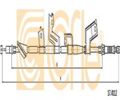 Cofle 17.4112 linka hamulca ręcznego honda, honda civic vii hatchback (eu, ep, ev)