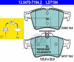 Ate 13.0470-7194 klocki hamulcowe opel vectra c 02- tył, ford tourneo connect, opel vectra c