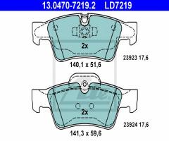 Ate 13.0470-7219 klocki hamulcowe mercedes w164 ml-klasa 05- tył, mercedes-benz klasa r (w251, v251)