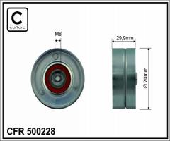 Caffaro 500228 rolka napinacza, vw lt 28-35 ii autobus (2db, 2de, 2dk)