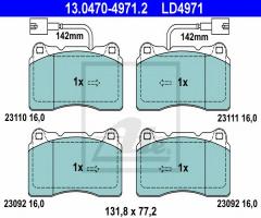 Ate 13.0470-4971 klocki hamulcowe alfa romeo 166 2,0-3,0 98-07, alfa romeo 166 (936)