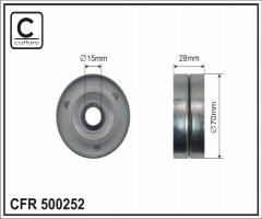 Caffaro 500252 rolka napinacza, audi a2 (8z0), skoda fabia (6y2), vw fox (5z1, 5z3)