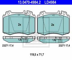 Ate 13.0470-4984 klocki hamulcowe mercedes w220 s-klasa 98-01, mercedes-benz klasa m (w163)