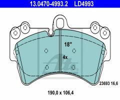 Ate 13.0470-4993 klocki hamulcowe vw touareg 02-, audi q7 (4l), porsche cayenne (955)