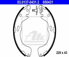 Ate 03.0137-0431 szczęki hamulcowe mazda 626 97-99, mazda 626 v (gf)