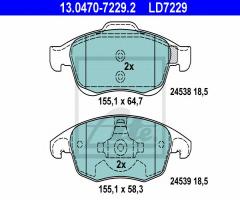 Ate 13.0470-7229 klocki hamulcowe citroen c4 picasso 06-, citroËn c4 ii (b7), peugeot 5008