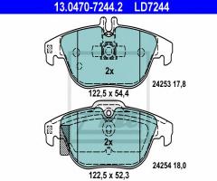 Ate 13.0470-7244 klocki hamulcowe mercedes w204 citroen klasa 07- tył