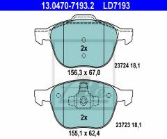 Ate 13.0470-7193 klocki hamulcowe ford focus ii 04-, ford c-max ii, mazda 5 (cw), volvo c30