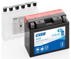 Exide et9b-bs akumulator 8ah/110a 12v l+ / motocykle   Żel