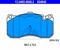 Ate 13.0460-4848 klocki hamulcowe bmw 1 e82 07- 135i przód, bmw 3 (e91) touring 