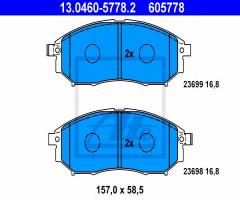 Ate 13.0460-5778 klocki hamulcowe nissan navara 05-, infiniti m (y51), nissan navara (d40)