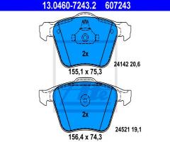 Ate 13.0460-7243 klocki hamulcowe volvo v70 07- przód, ford s-max (wa6), volvo v60