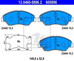 Ate 13.0460-5896 klocki hamulcowe kia sportage 99-03, kia sportage (k00)