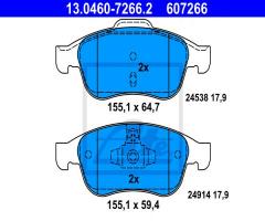 Ate 13.0460-7266 klocki hamulcowe renault megane 08-, dacia duster, renault megane cc (ez0/1_)