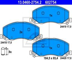 Ate 13.0460-2754 klocki hamulcowe opel insignia 08-, opel insignia, saab 9-5 (ys3g)