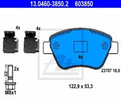 Ate 13.0460-3850 klocki hamulcowe fiat panda 1,3jtd 4x4 03-, fiat panda (169)