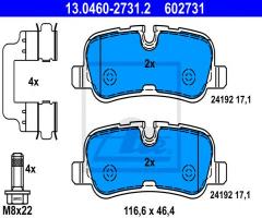 Ate 13.0460-2731 klocki hamulcowe land rover discovery 09- tył, land rover discovery iv (la)