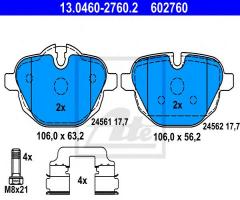 Ate 13.0460-2760 klocki hamulcowe bmw 5 f10 10- tył, bmw 5 (f10, f18)