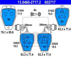 Ate 13.0460-2717 klocki hamulcowe audi a6 s6 94-97, audi 100 (4a, c4)