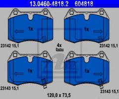 Ate 13.0460-4818 klocki hamulcowe nissan 350z 03- przód, nissan 350 z (z33)