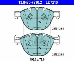 Ate 13.0470-7210 klocki hamulcowe bmw 7 e65,e66 760 03-, bmw 5 (e60)