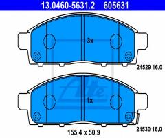 Ate 13.0460-5631 klocki hamulcowe mitsubishi l200 06- 2,5di-d, mitsubishi l 200 (kb_t, ka_t)