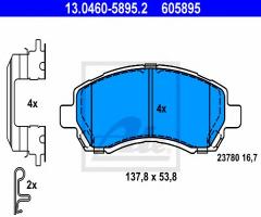 Ate 13.0460-5895 klocki hamulcowe subaru legacy ii 96-00, subaru impreza kombi (gf)