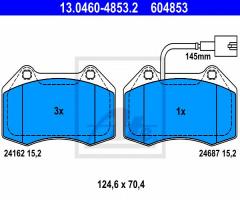 Ate 13.0460-4853 klocki hamulcowe alfa romeo mito 1,4tb 08- przód, alfa romeo mito (955)