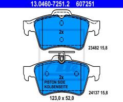 Ate 13.0460-7251 klocki hamulcowe renault laguna iii 07- tył, renault laguna iii (bt0/1)