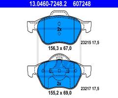 Ate 13.0460-7248 klocki hamulcowe renault laguna iii 07- koła 15, renault wind (e4m_)