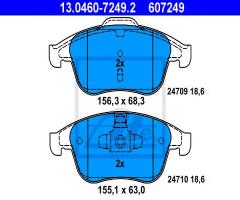 Ate 13.0460-7249 klocki hamulcowe renault laguna iii 07- koła 16