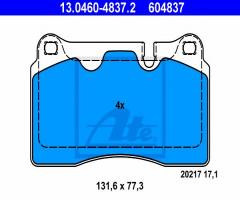 Ate 13.0460-4837 klocki hamulcowe range rover sport 05-, land rover range rover iii (lm)