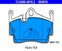 Ate 13.0460-4816 klocki hamulcowe porsche boxster (987) 05- tył, porsche cayman (987)