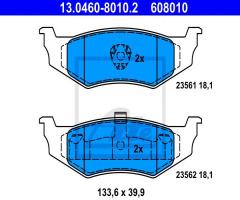 Ate 13.0460-8010 klocki hamulcowe chrysler pt cruiser 00-10 tył, chrysler neon (pl)