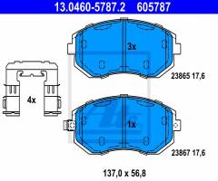 Ate 13.0460-5787 klocki hamulcowe subaru forester 02-, subaru forester (sh)